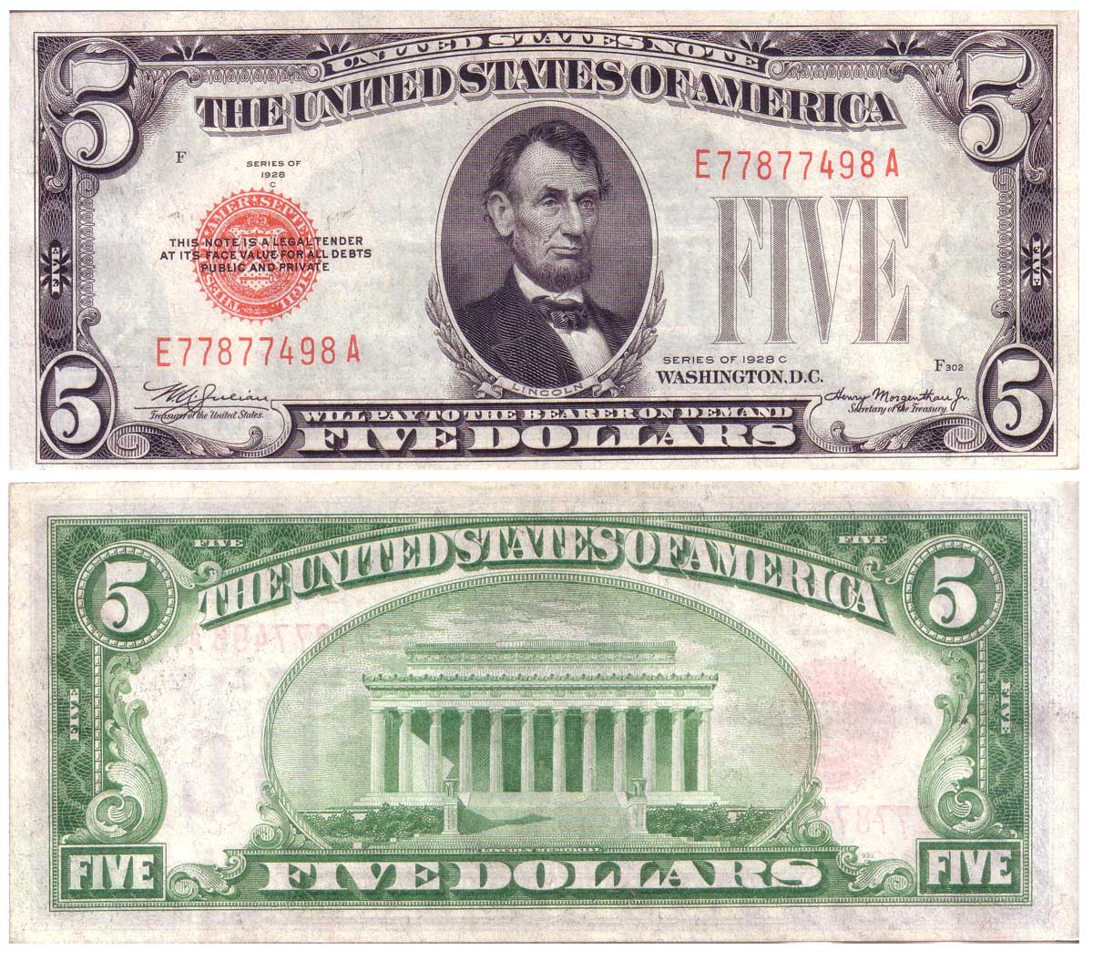 $5 United States Note (new)